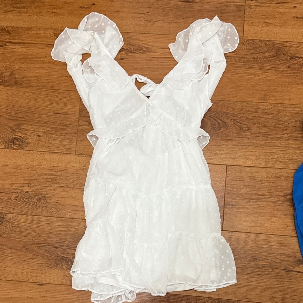 Altar'd State White Ruffled Mini Dress - Picture 2 of 4